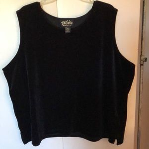 Velvet sleeveless shell